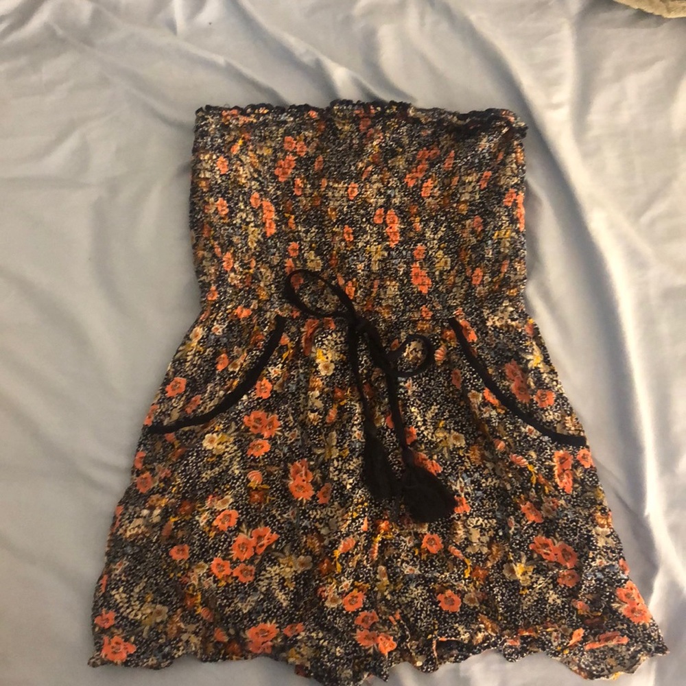 strapless romper